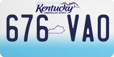 KY license plate 676VAO