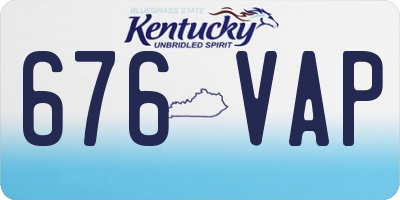 KY license plate 676VAP