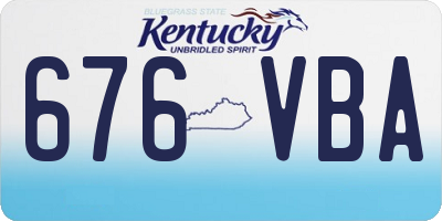 KY license plate 676VBA