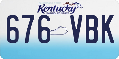 KY license plate 676VBK