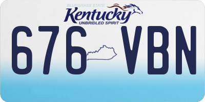 KY license plate 676VBN