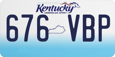 KY license plate 676VBP