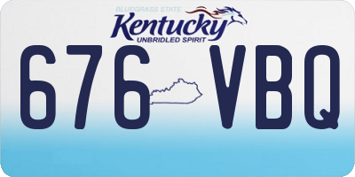 KY license plate 676VBQ
