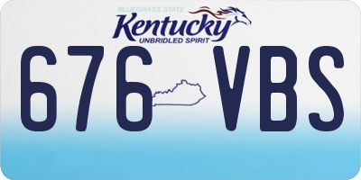 KY license plate 676VBS