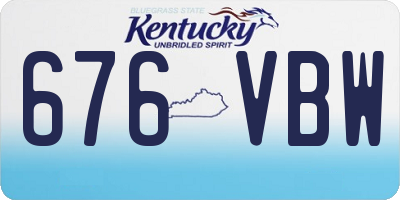 KY license plate 676VBW