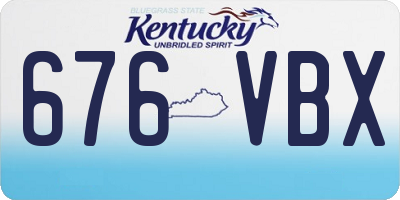 KY license plate 676VBX