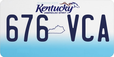 KY license plate 676VCA