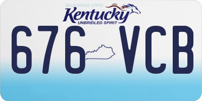 KY license plate 676VCB