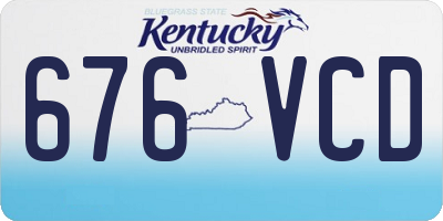 KY license plate 676VCD