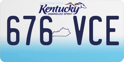 KY license plate 676VCE