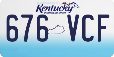KY license plate 676VCF