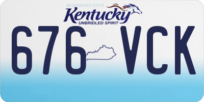 KY license plate 676VCK