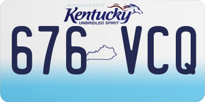 KY license plate 676VCQ