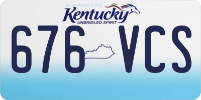 KY license plate 676VCS