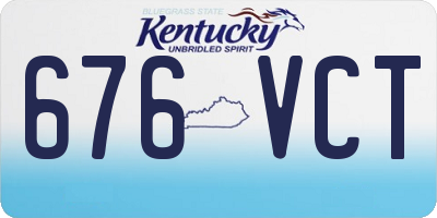 KY license plate 676VCT