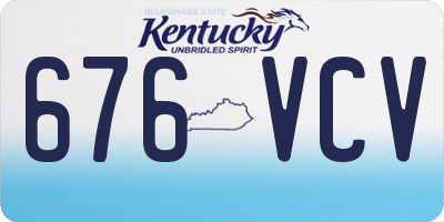 KY license plate 676VCV