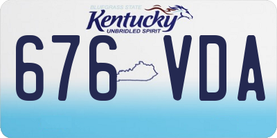 KY license plate 676VDA