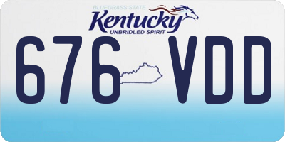 KY license plate 676VDD