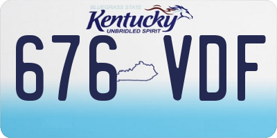 KY license plate 676VDF