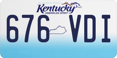 KY license plate 676VDI