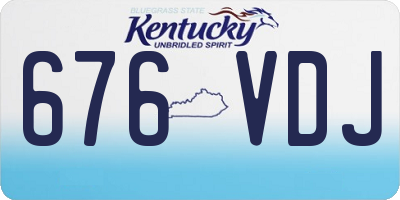 KY license plate 676VDJ