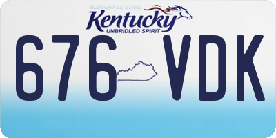 KY license plate 676VDK