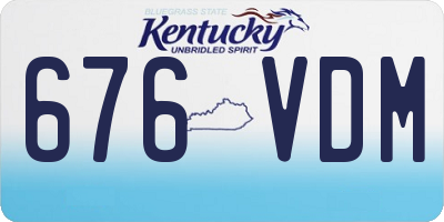 KY license plate 676VDM
