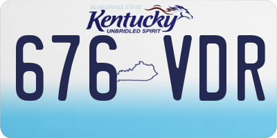 KY license plate 676VDR