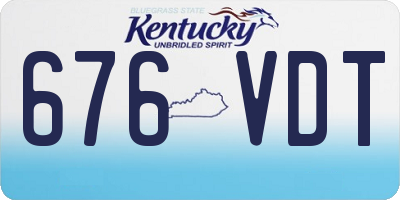 KY license plate 676VDT