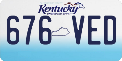 KY license plate 676VED