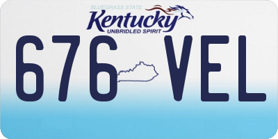 KY license plate 676VEL