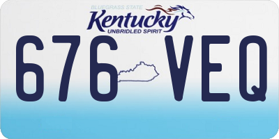 KY license plate 676VEQ