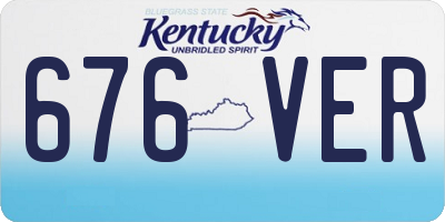 KY license plate 676VER