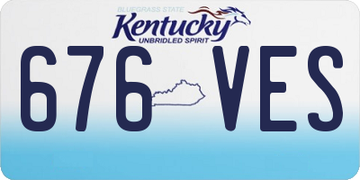 KY license plate 676VES