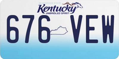 KY license plate 676VEW