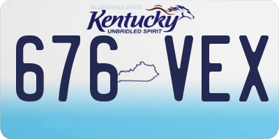 KY license plate 676VEX