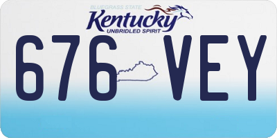 KY license plate 676VEY