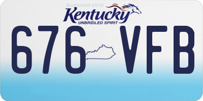 KY license plate 676VFB