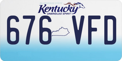KY license plate 676VFD
