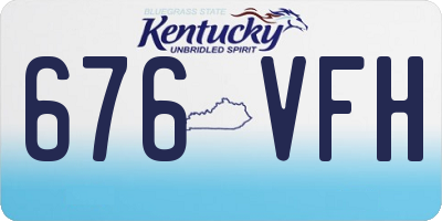 KY license plate 676VFH