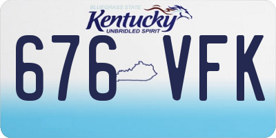 KY license plate 676VFK