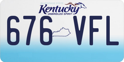 KY license plate 676VFL