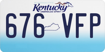 KY license plate 676VFP
