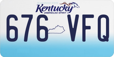 KY license plate 676VFQ