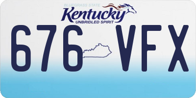 KY license plate 676VFX