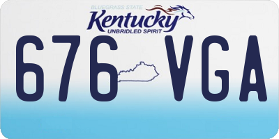 KY license plate 676VGA