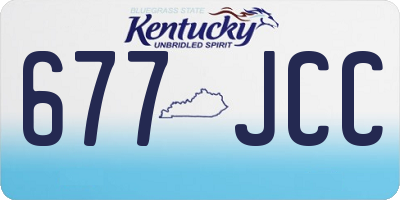 KY license plate 677JCC