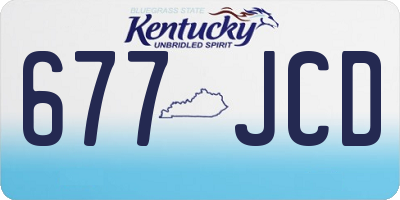 KY license plate 677JCD