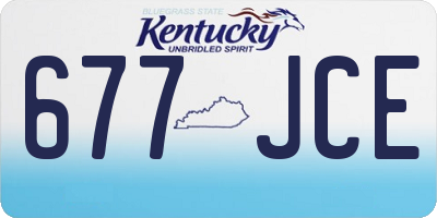 KY license plate 677JCE