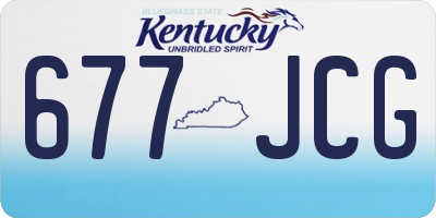 KY license plate 677JCG